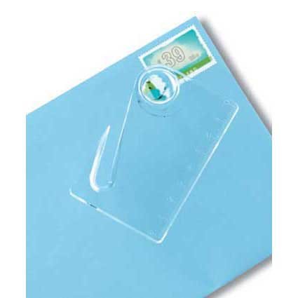 Brieföffner mit kleiner Lupe und Lineal