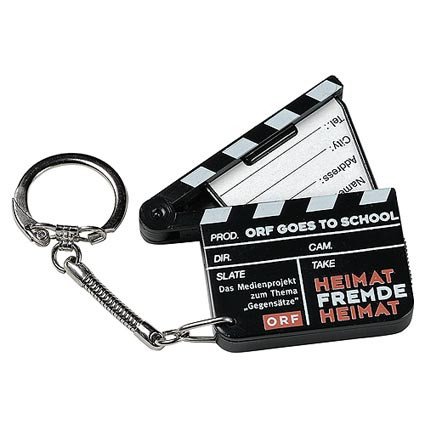 Schlüsselanhänger Adress-Filmklappe