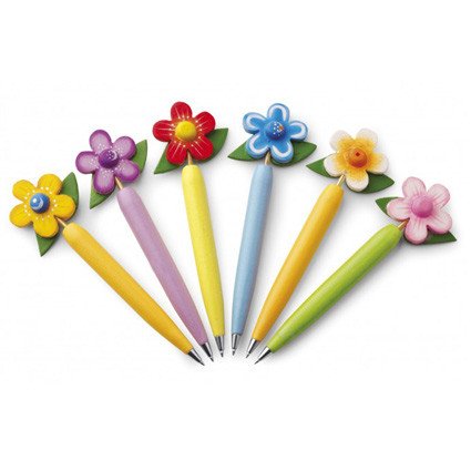 Kugelschreiberset mit Blumenmotiv