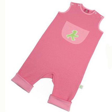 Babystrampler rosa-grün