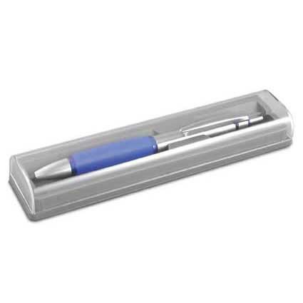 Kugelschreiber-Etui silber-transparent