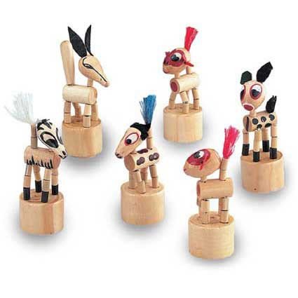 Wackelfiguren aus Holz, aus Holz, Spielzeug