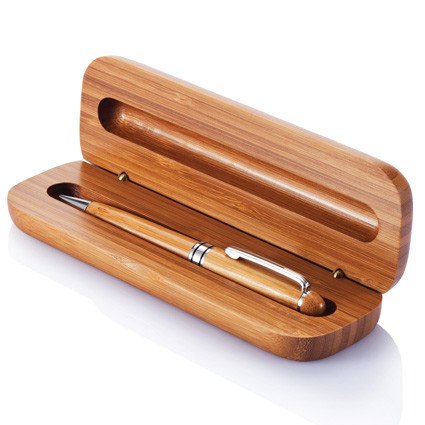 Bambus Kugelschreiber mit Box