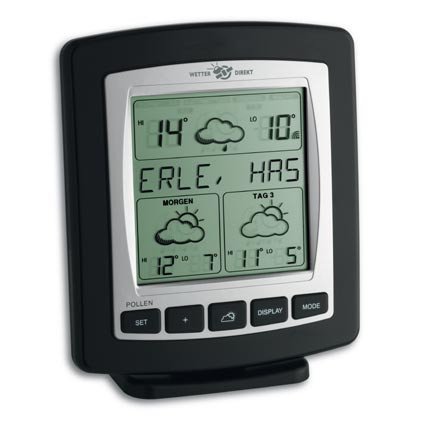 Satellitengestützte Funk-Wetterstation mit Polleninfo