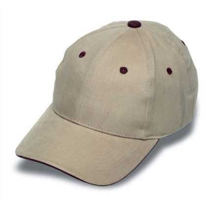 Baseball-Cap aus Baumwolle in beige-braun