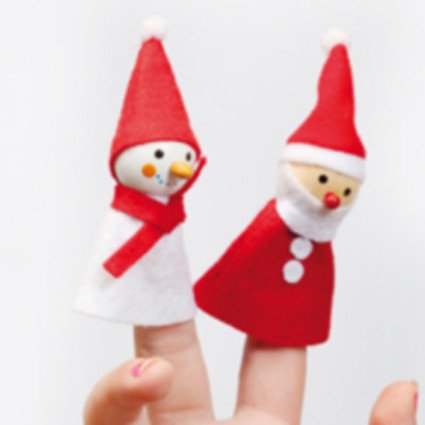 Weihnachts-Fingermännchen
