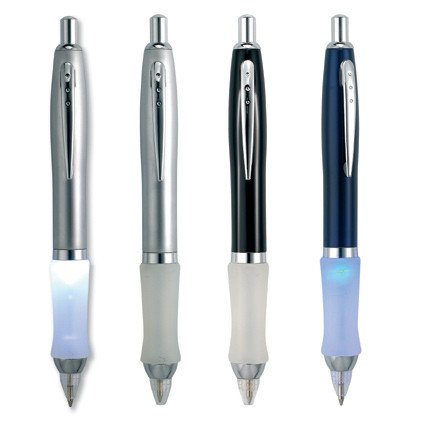 Kugelschreiber mit Licht und Silikongriff
