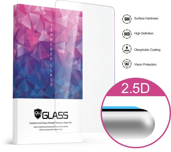 Tablet Displayschutzglas Echtglas 2.5D