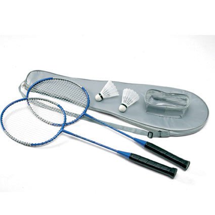 Badmintonset blau-silber