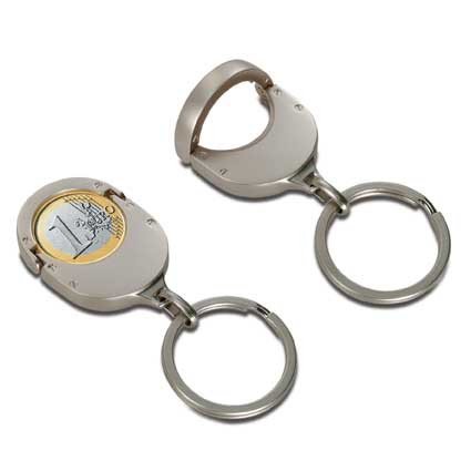 Schlüsselanhänger mit Münzhalter 1 Euro