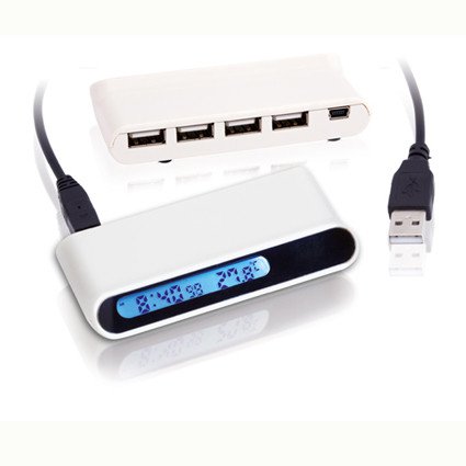 USB-Hub mit Uhr