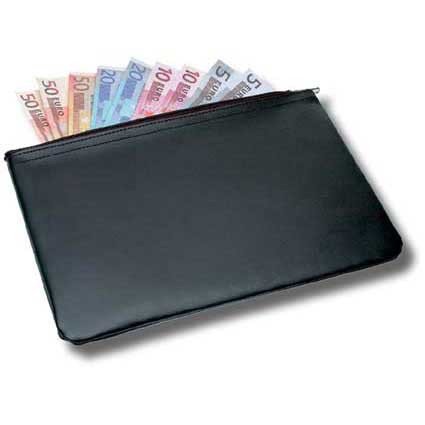 Banktasche aus Kunstleder in schwarz