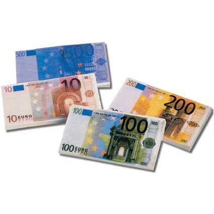 Radiergummi Euro Scheine