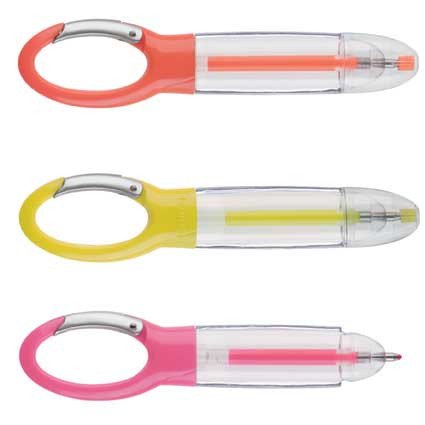 Gelmarker am Karabiner