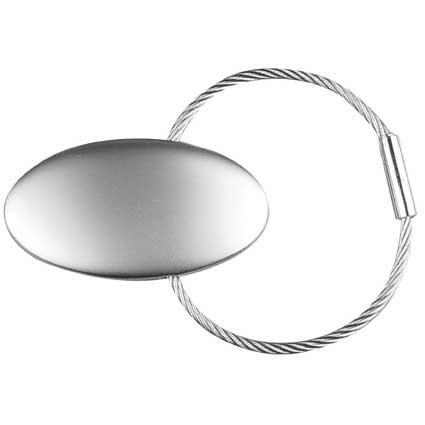 Metall-Schlüsselanhänger in Oval