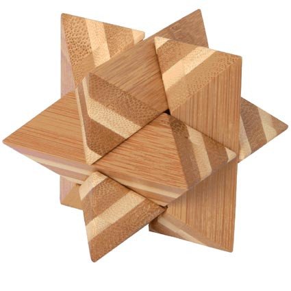 Bambus-Puzzle Stern