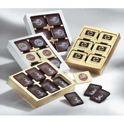 Schokoladen-Täfelchen 24-er-Pack mit Zuckerdruck