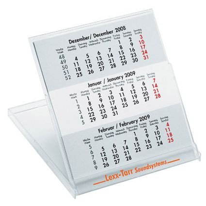 Kalenderbox mit 3-Monatskalender