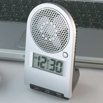 Ventilator Uhr Breeze mit USB Hub