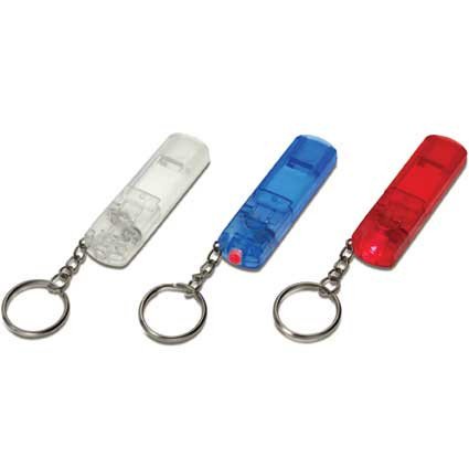 Schlüsselanhänger mit Pfeife und LED