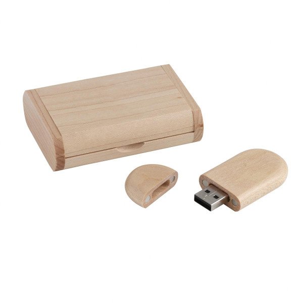 USB-Stick im Holz-Design mit Aufbewahrungs-Box