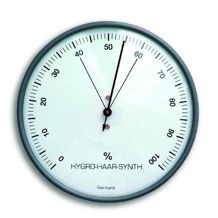 Hygrometer mit grauer Umrandung