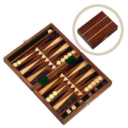 Echtholz Backgammon-Spiel