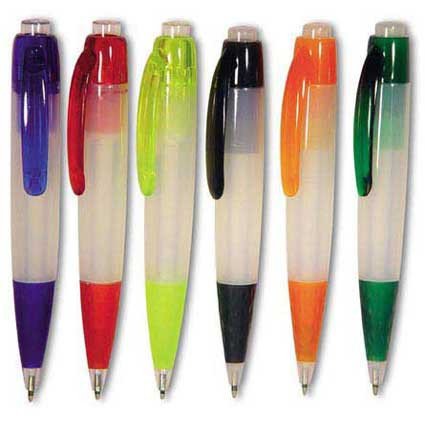 Kugelschreiber mit farbigen Applikationen