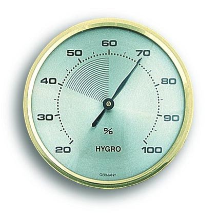 Hygrometer analog mit Messingrahmen