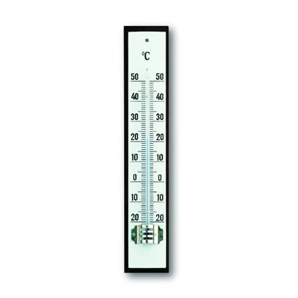 Innenthermometer mahagoni mit weißem Grund