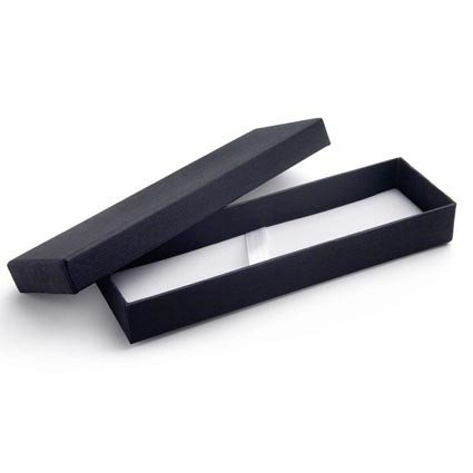 Kugelschreiber Etui aus schwarzem Karton