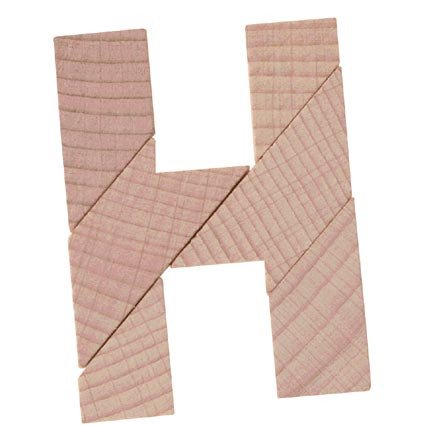 H-Puzzle aus Holz