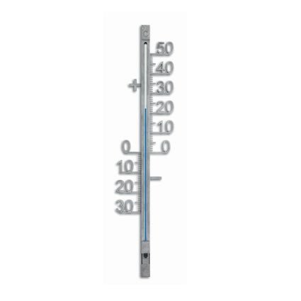 Außenthermometer aus Metall in silber