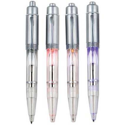 Kugelschreiber in transparent mit Licht