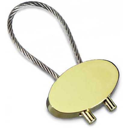 Schlüsselanhänger Oval gold