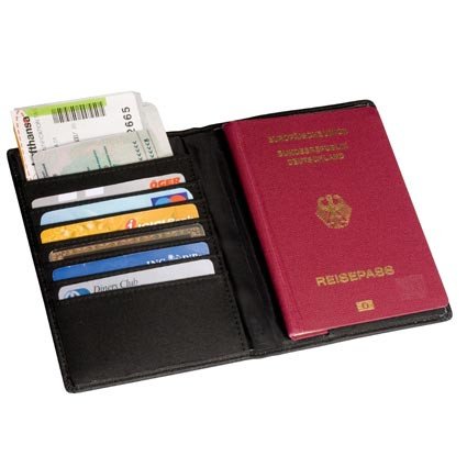 Pass- und Kreditkartenmäppchen aus Lammnappa