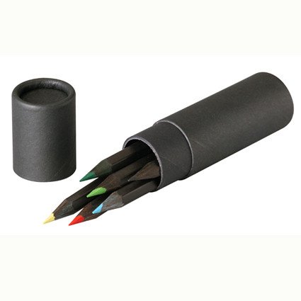 Buntstifteset mit schwarzen Stiften
