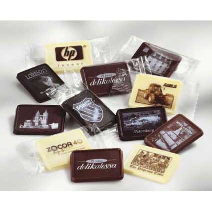 Schokoladen-Tafeln mit Zuckerdruck