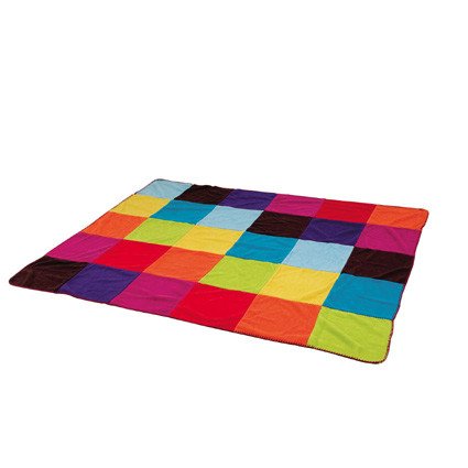 Fleecedecke in Patchwork-Optik