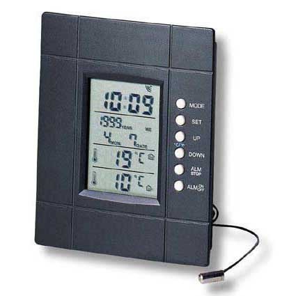Schreibtischuhr Alarm-Thermometer