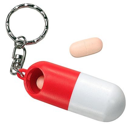 Schlüsselanhänger Pillenspender