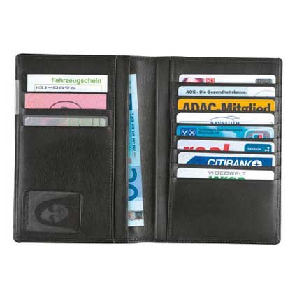 Brieftasche ais Leder in schwarz