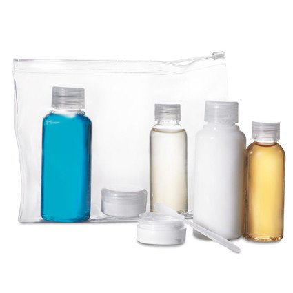 Kosmetiktasche aus transparentem Kunststoff