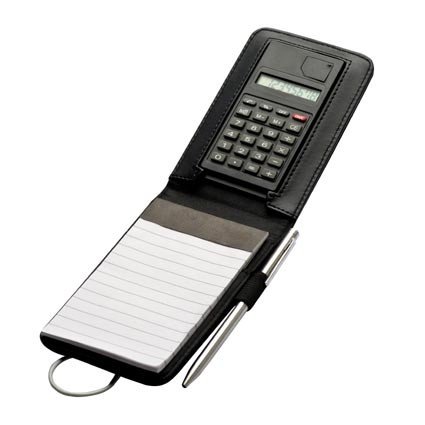 Notizmäppchen mit Taschenrechner