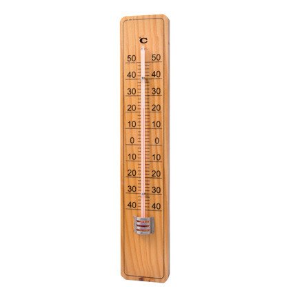 Innen- und Außenthermometer aus Holz