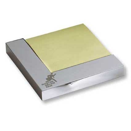 Notizzettelbox aus mattem Metall