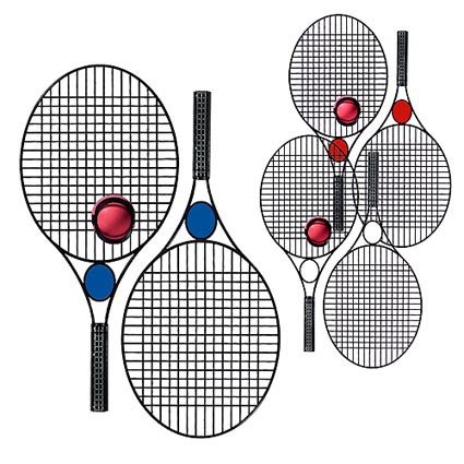 Tennis-Set mit Werbefeld