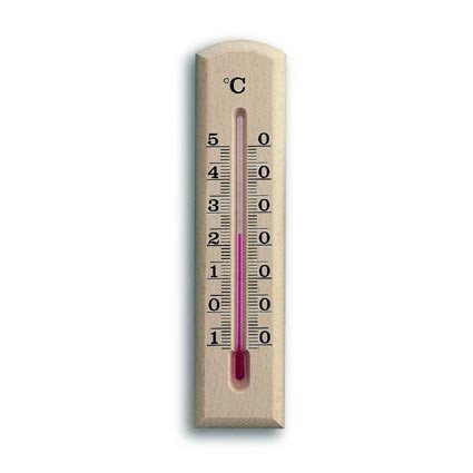 Innenthermometer in beiger Buche