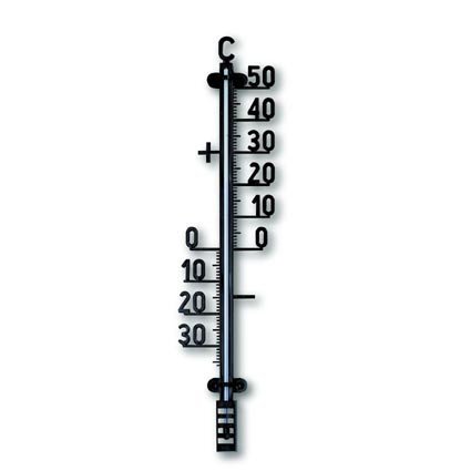 Außenthermometer aus Kunststoff in schwarz