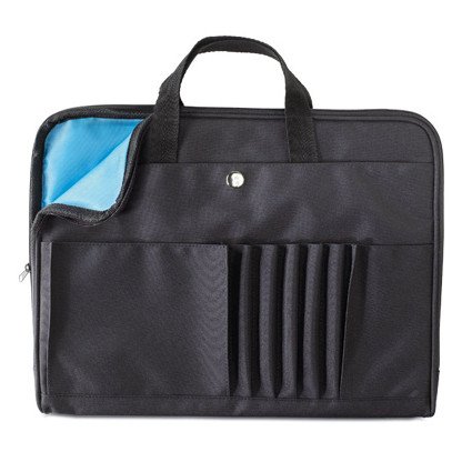 Schwarze Laptoptasche aus Polyester